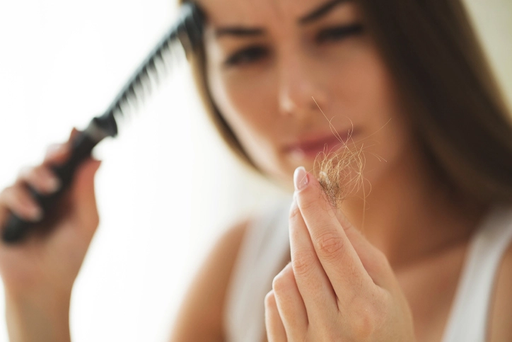 Woman suffers from hair loss