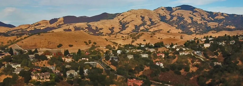 Aerial view of Alamo CA — hair transplant services near Alamo at Blackhawk Hair Restoration Danville